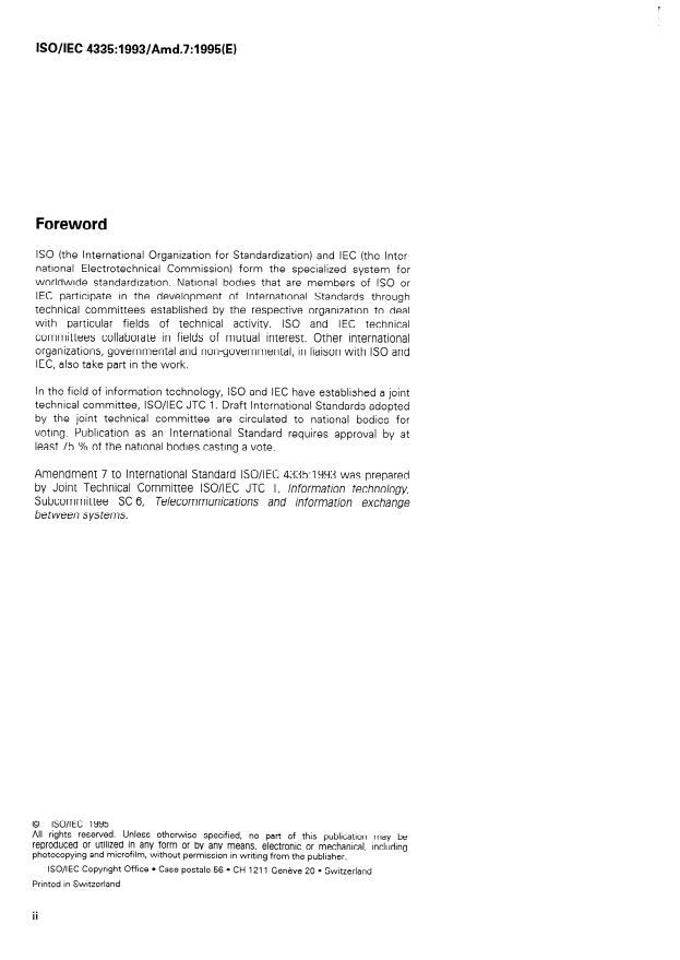 ISO/IEC 4335:1993/Amd 7:1995 ISO/IEC 4335:1993/Amd 7:1995 - Enhanced multi-selective reject option - Page 2 preview