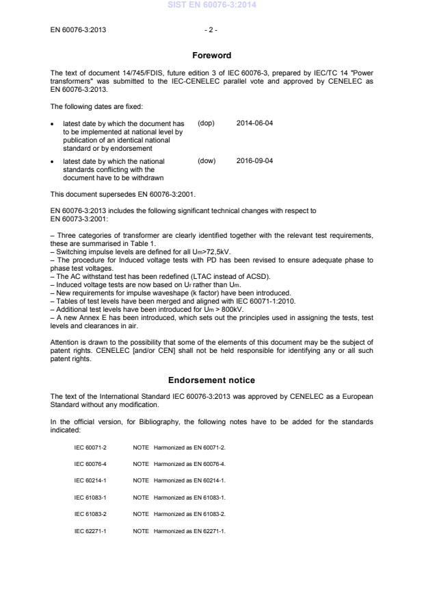 EN 60076-3:2013 EN 60076-3:2014 - Page 4 preview