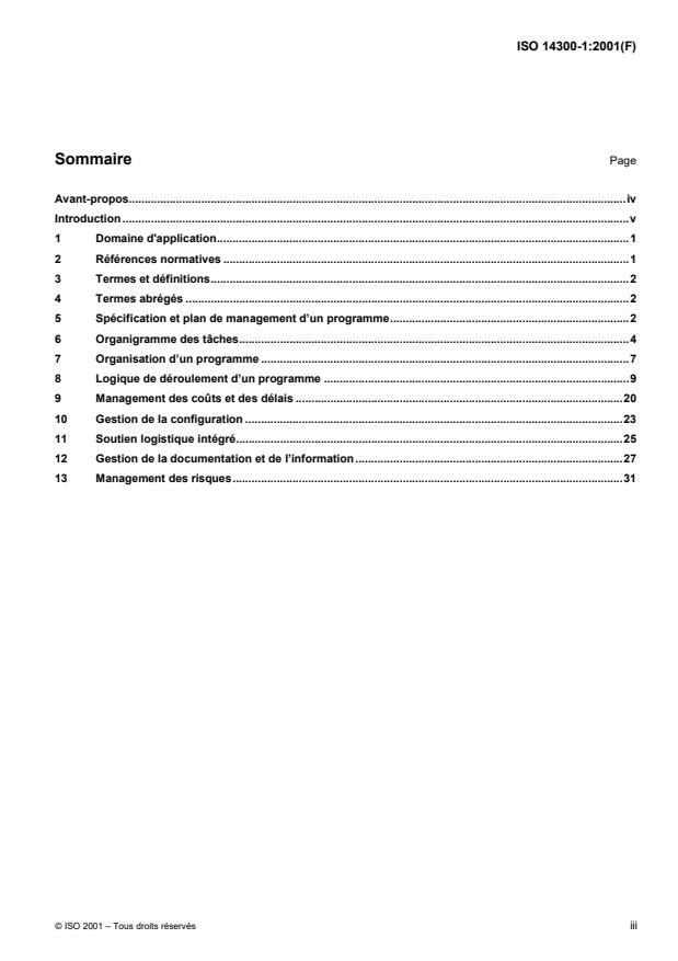 ISO 14300-1:2001 - Systemes spatiaux -- Management de programme