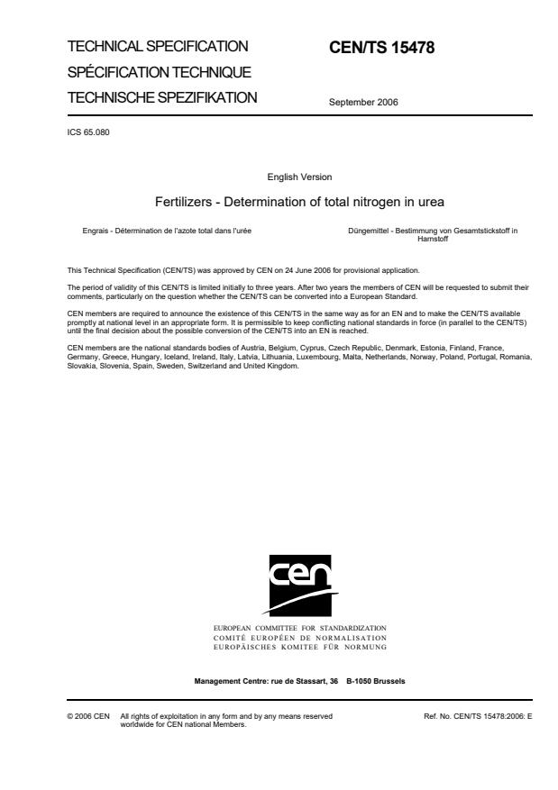 TS CEN/TS 15478:2006