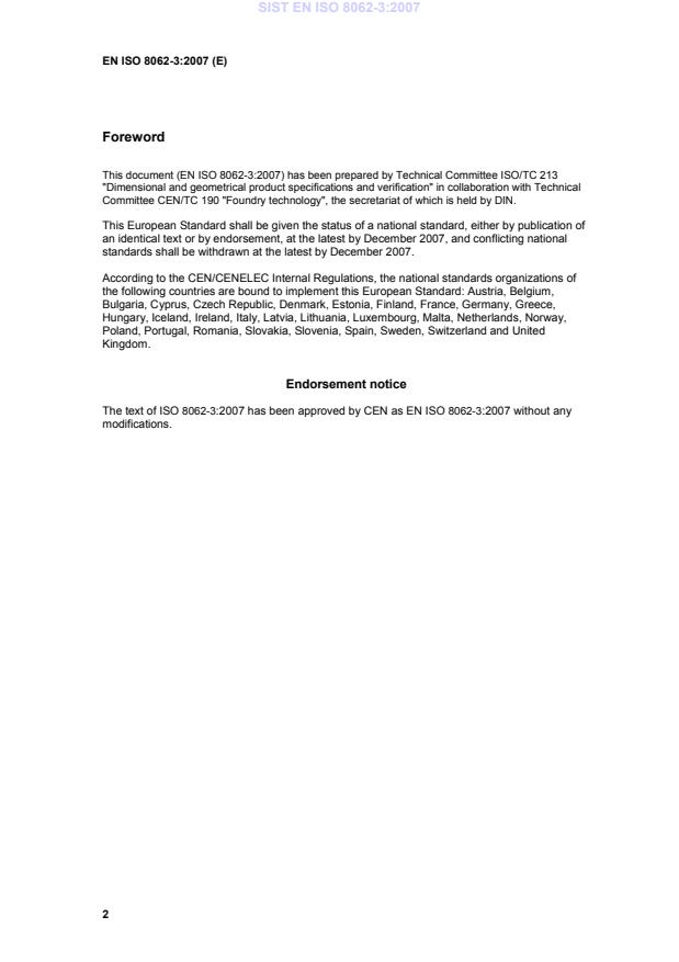 EN ISO 8062-3:2007 EN ISO 8062-3:2007 - Page 4 preview