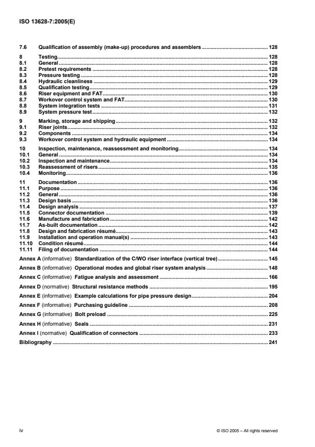 ISO 13628-7:2005 ISO 13628-7:2005 - Petroleum and natural gas industries -- Design and operation of subsea production systems - Page 4 preview