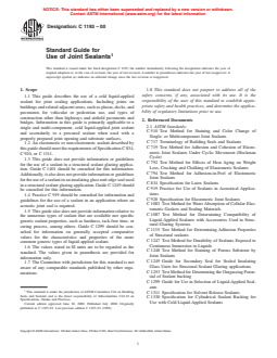 ASTM C1193-00 - Standard Guide for Use of Joint Sealants