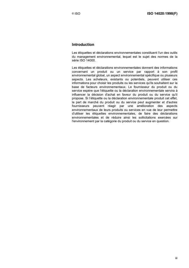 ISO 14020:1998 - Étiquettes et déclarations environnementales -- Principes généraux