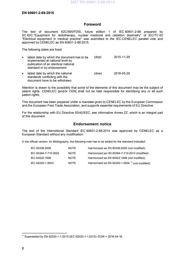 SIST EN 60601-2-68:2015 SIST EN 60601-2-68:2015 - Page 4 preview