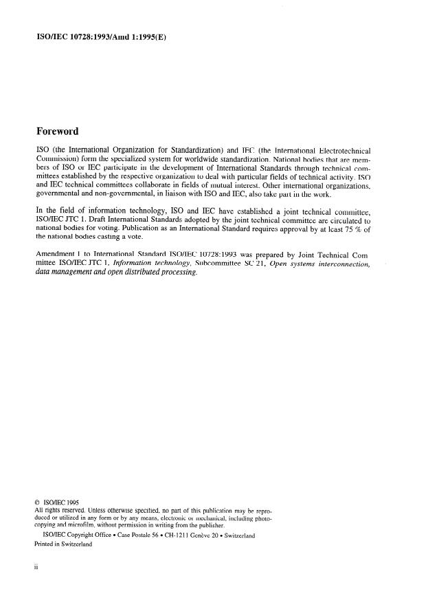 ISO/IEC 10728:1993/Amd 1:1995 ISO/IEC 10728:1993/Amd 1:1995 - C language binding - Page 2 preview