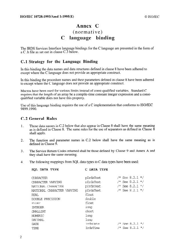 ISO/IEC 10728:1993/Amd 1:1995 ISO/IEC 10728:1993/Amd 1:1995 - C language binding - Page 4 preview