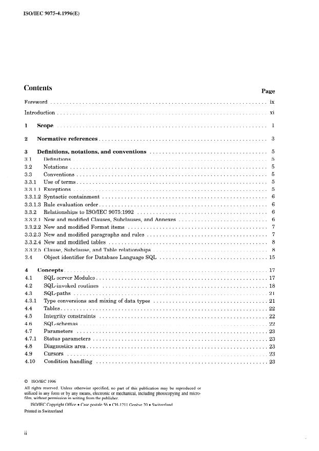 ISO/IEC 9075-4:1996 ISO/IEC 9075-4:1996 - Information technology -- Database languages -- SQL - Page 2 preview