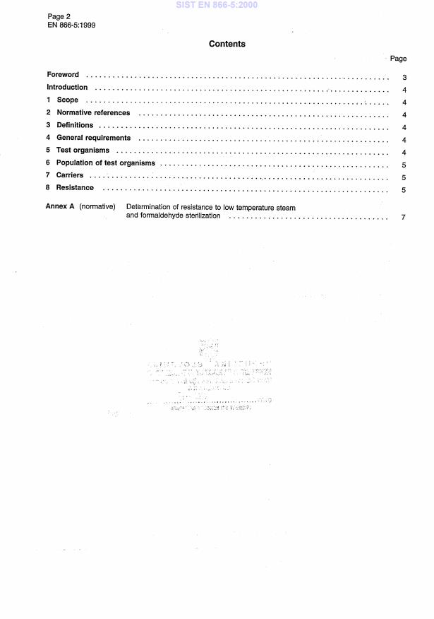 EN 866-5:1999 EN 866-5:2000 - Page 4 preview