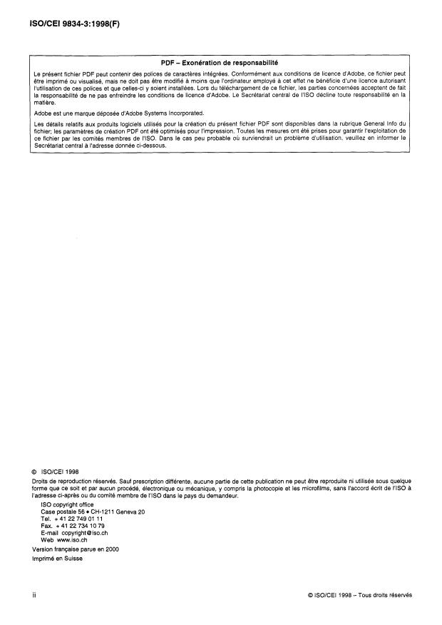 ISO/IEC 9834-3:1998 ISO/IEC 9834-3:1998 - Technologies de l'information -- Interconnexion de systemes ouverts (OSI) -- Procédures opérationnelles pour les autorités d'enregistrement OSI: Enregistrement des valeurs d'arc de l'arborescence RH-name-tree a l'usage commun de l'ISO et de l'UIT-T - Page 2 preview