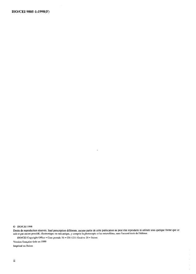 ISO/IEC 9805-1:1994 ISO/IEC 9805-1:1994 - Technologies de l'information -- Interconnexion de systemes ouverts (OSI) -- Protocole pour l'élément de service d'engagement, de concomitance et de rétablissement: Spécification du protocole - Page 2 preview