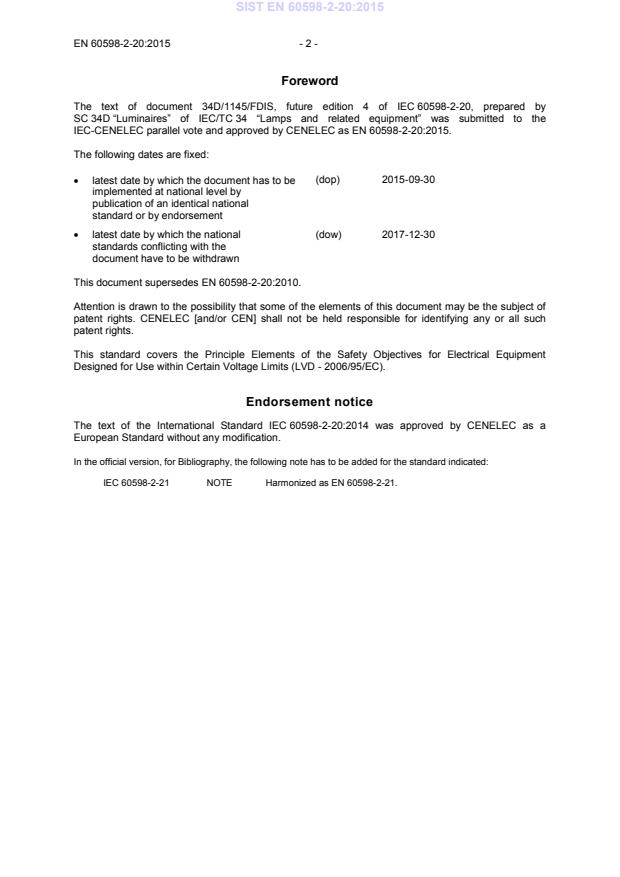 SIST EN 60598-2-20:2015 SIST EN 60598-2-20:2015 - Page 4 preview
