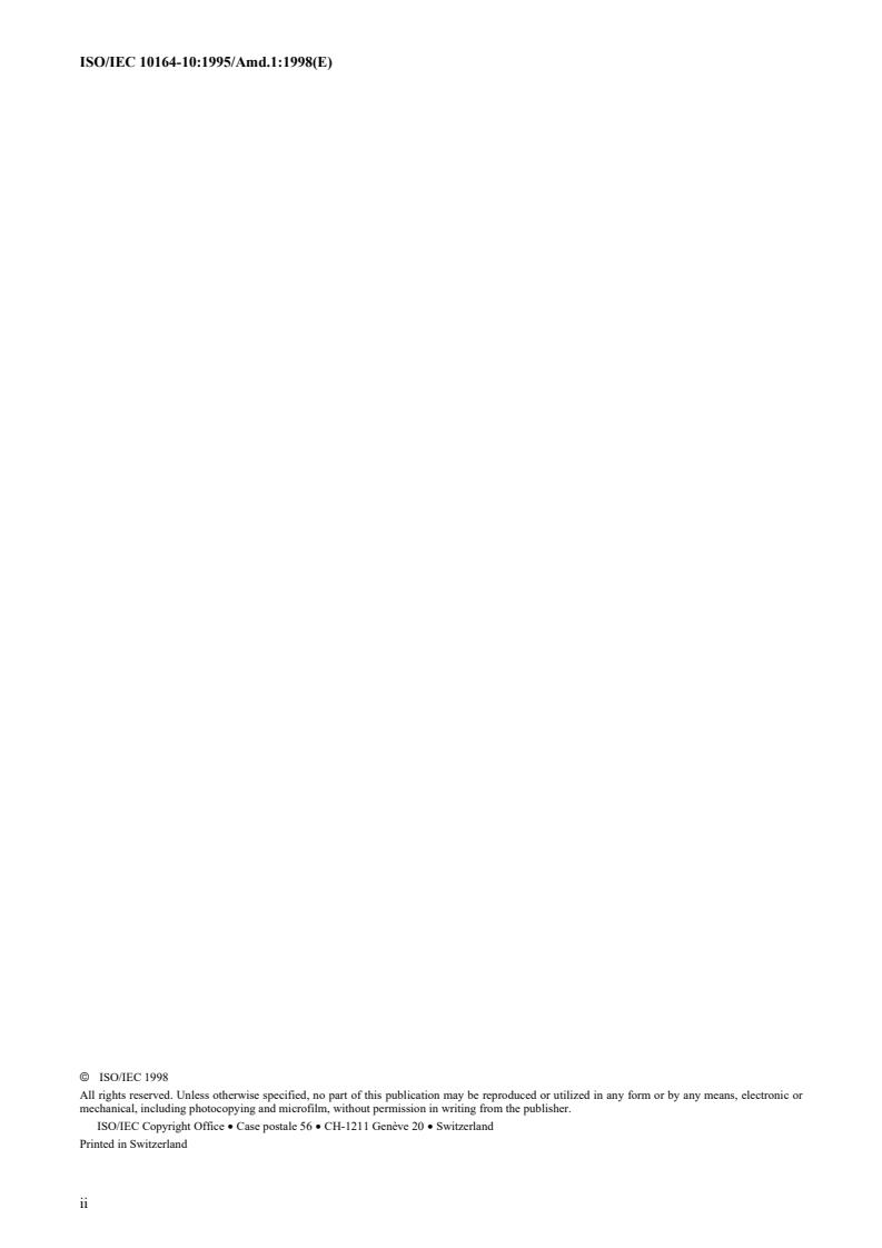ISO/IEC 10164-10:1995/Amd 1:1998 ISO/IEC 10164-10:1995/Amd 1:1998 - Information technology — Open Systems Interconnection — Systems Management: Usage metering function for accounting purposes — Amendment 1: Implementation conformance statement proformas
Released:12/20/1998 - Page 2 preview