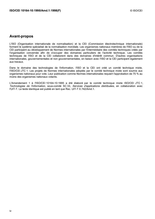 ISO/IEC 10164-10:1995/Amd 1:1998 ISO/IEC 10164-10:1995/Amd 1:1998 - Formulaires de déclaration de conformité d'implémentation - Page 4 preview
