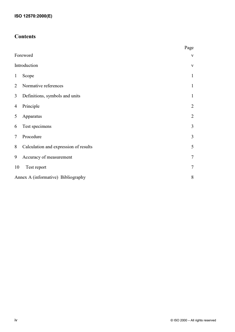 ISO 12570:2000 ISO 12570:2000 - Hygrothermal performance of building materials and products — Determination of moisture content by drying at elevated temperature
Released:9. 03. 2000 - Page 4 preview