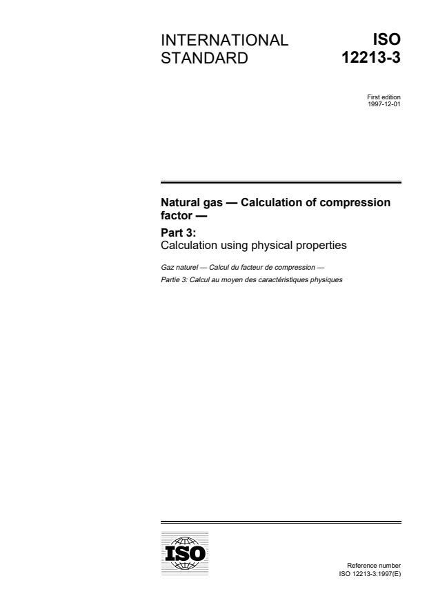 ISO 12213-3:1997 - Natural gas -- Calculation of compression factor