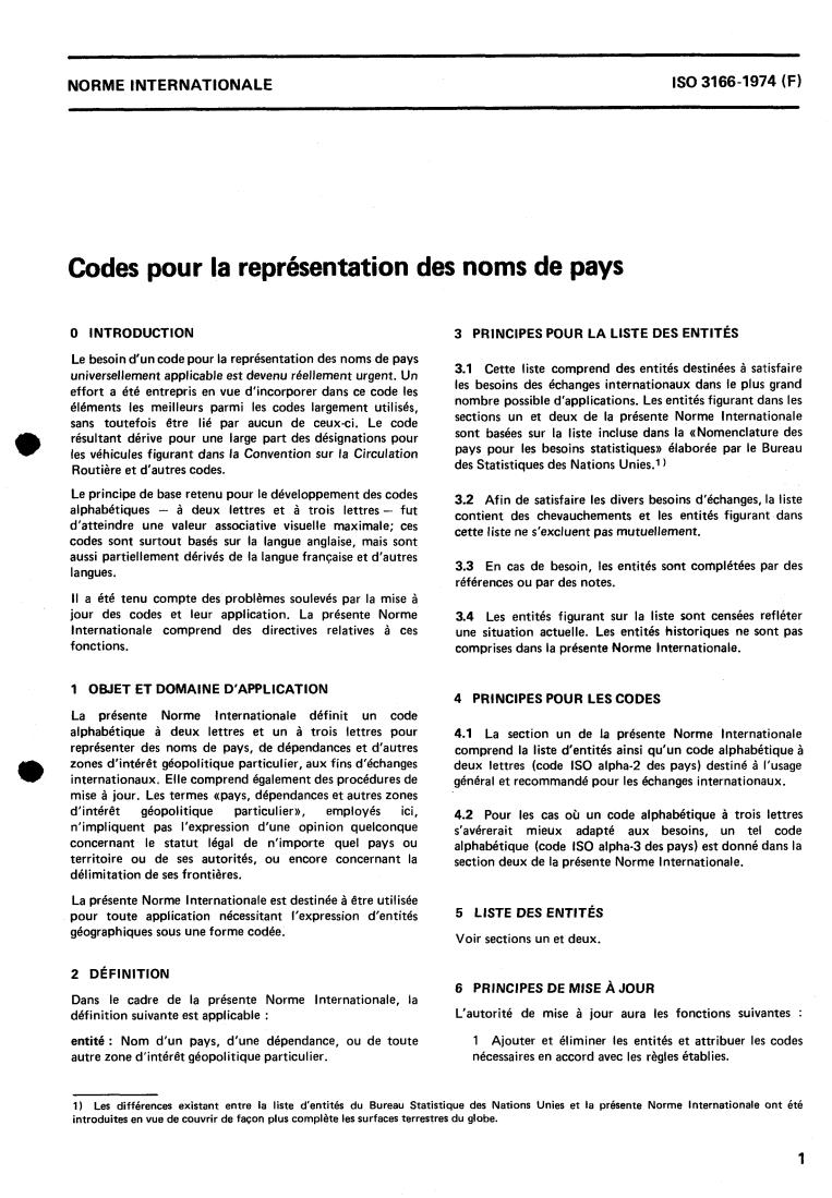 ISO 3166:1974 - Title missing - Legacy paper document
Released:1/1/1974