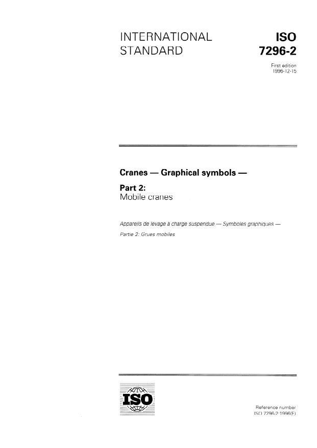 ISO 7296-2:1996 - Cranes -- Graphical symbols