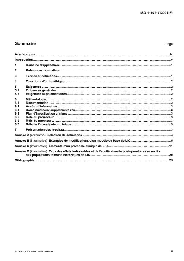 ISO 11979-7:2001 - Implants ophtalmiques -- Lentilles intraoculaires