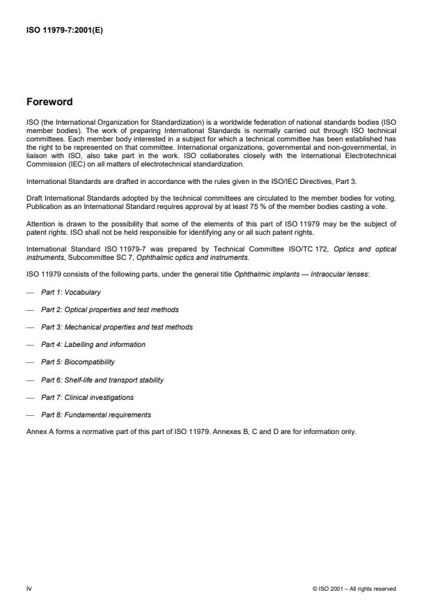 ISO 11979-7:2001 ISO 11979-7:2001 - Ophthalmic implants -- Intraocular lenses - Page 4 preview