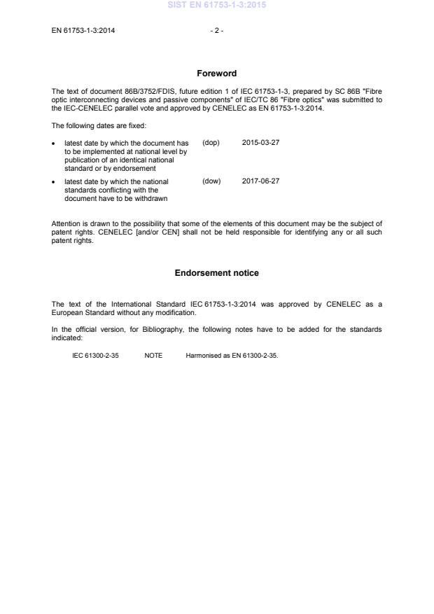 EN 61753-1-3:2014 EN 61753-1-3:2015 - Page 4 preview