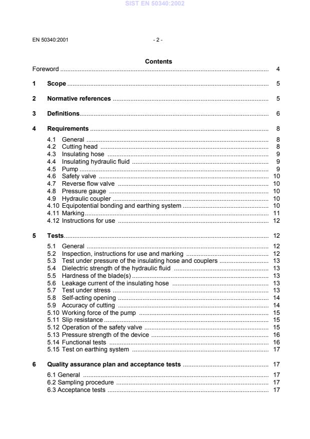 EN 50340:2001 EN 50340:2002 - dodan corrigendum - Page 4 preview
