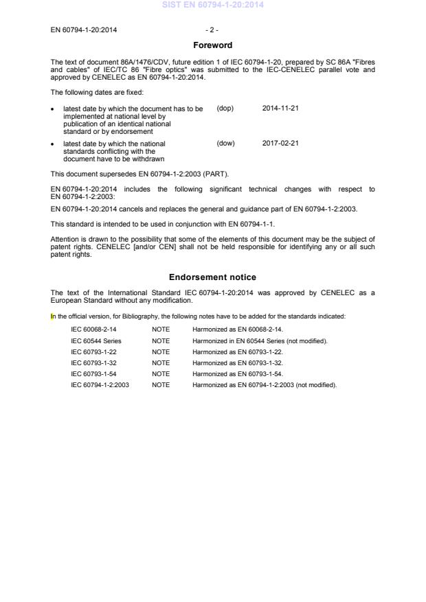 EN 60794-1-20:2014 EN 60794-1-20:2014 - Page 4 preview