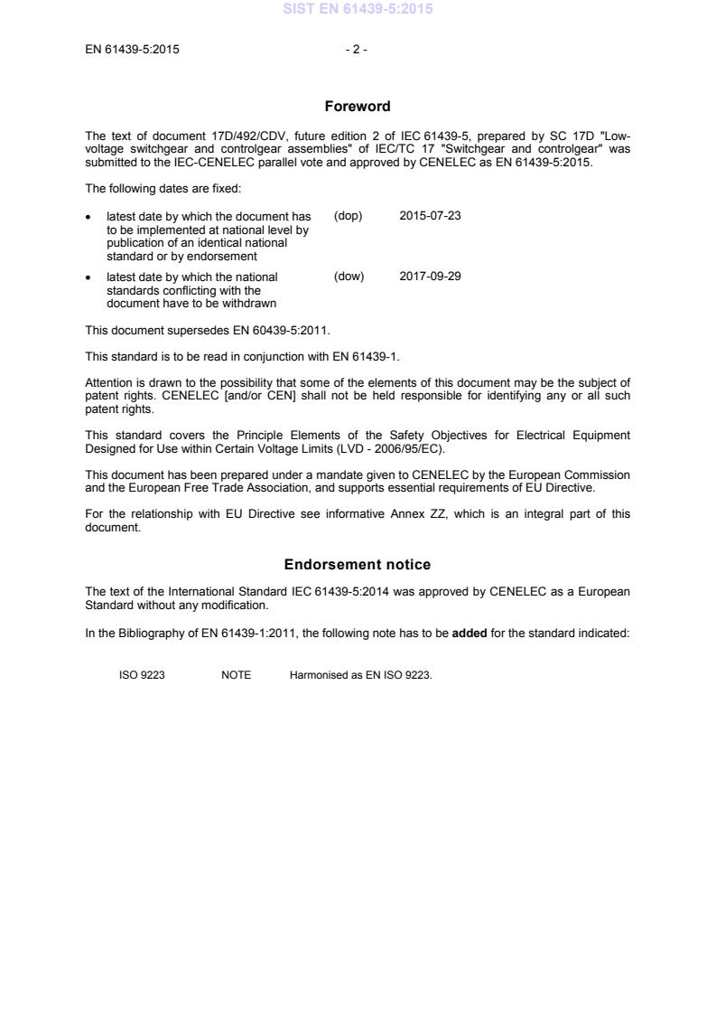 EN 61439-5:2015 EN 61439-5:2015 - Page 4 preview