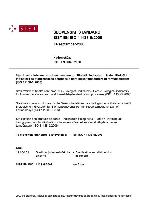 EN ISO 11138-5:2006