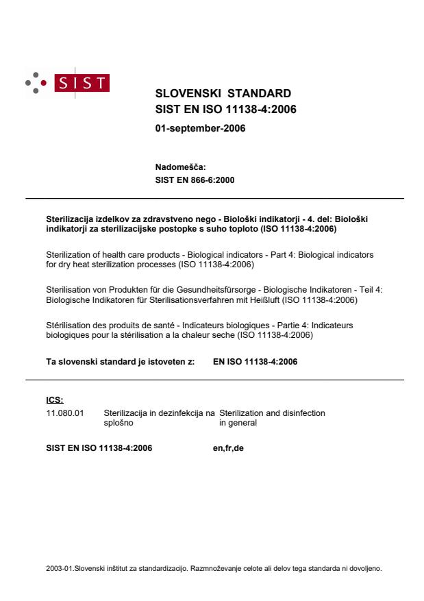 EN ISO 11138-4:2006