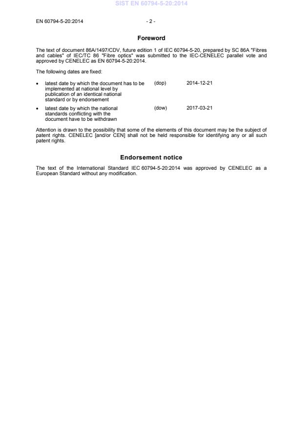 EN 60794-5-20:2014 EN 60794-5-20:2014 - BARVE - Page 4 preview