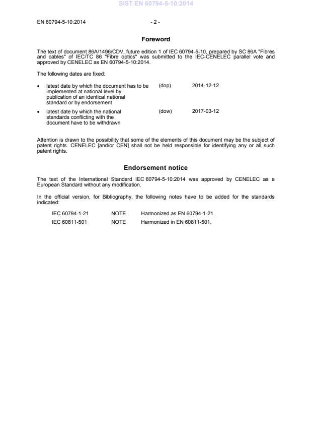 EN 60794-5-10:2014 EN 60794-5-10:2014 - BARVE - Page 4 preview