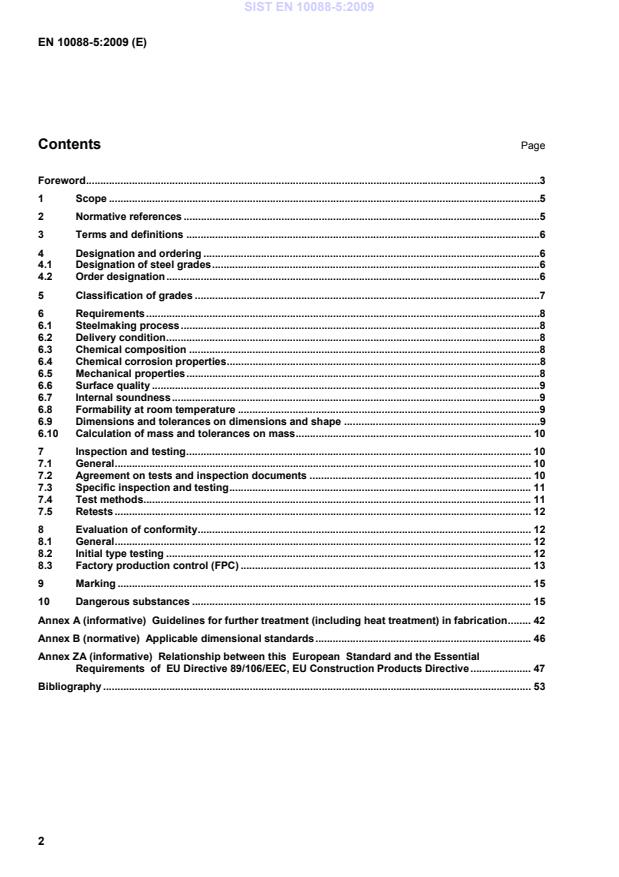 SIST EN 10088-5:2009 SIST EN 10088-5:2009 - Page 4 preview
