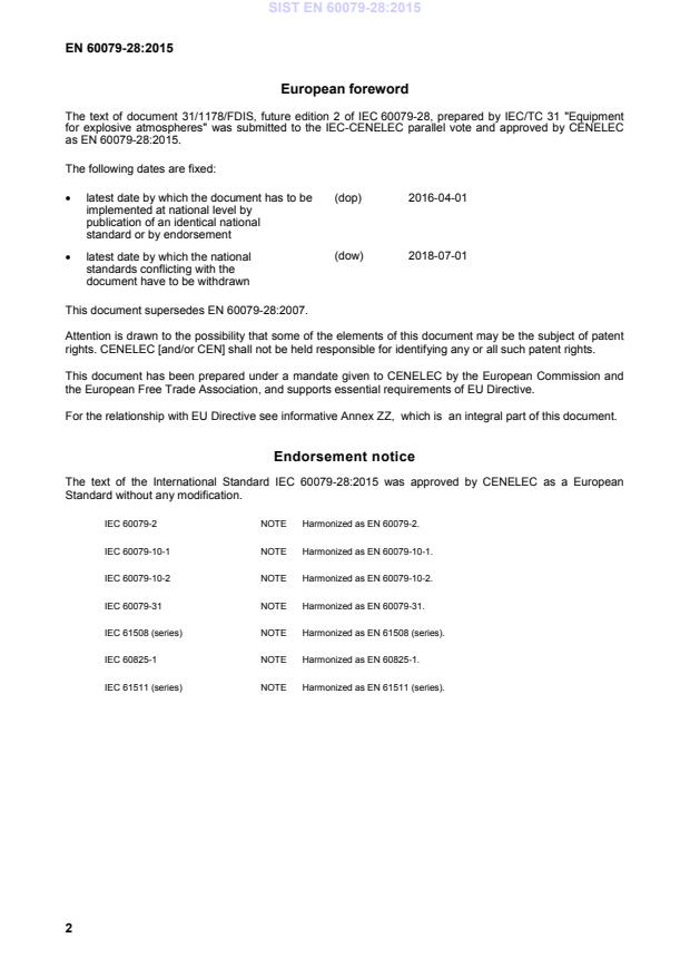 SIST EN 60079-28:2015 SIST EN 60079-28:2015 - BARVE - Page 4 preview