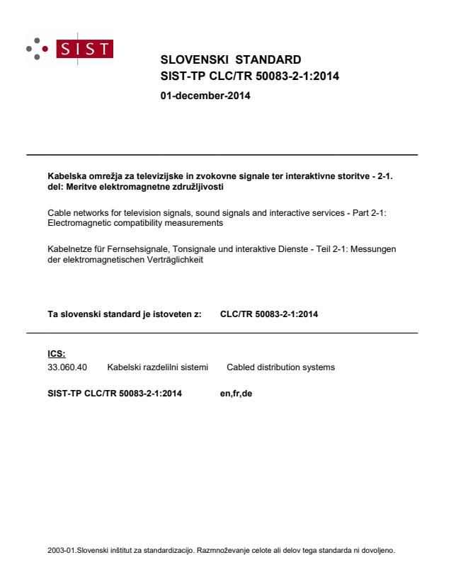SIST-TP CLC/TR 50083-2-1:2014 - BARVE na PDF-strani 26