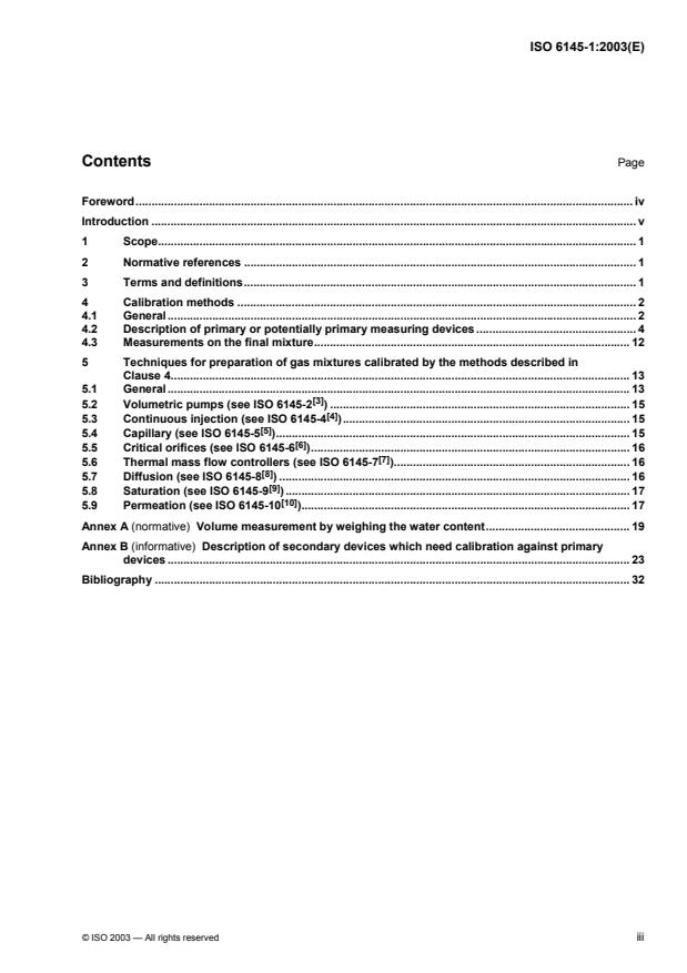 ISO 6145-1:2003 - Gas analysis -- Preparation of calibration gas mixtures using dynamic volumetric methods