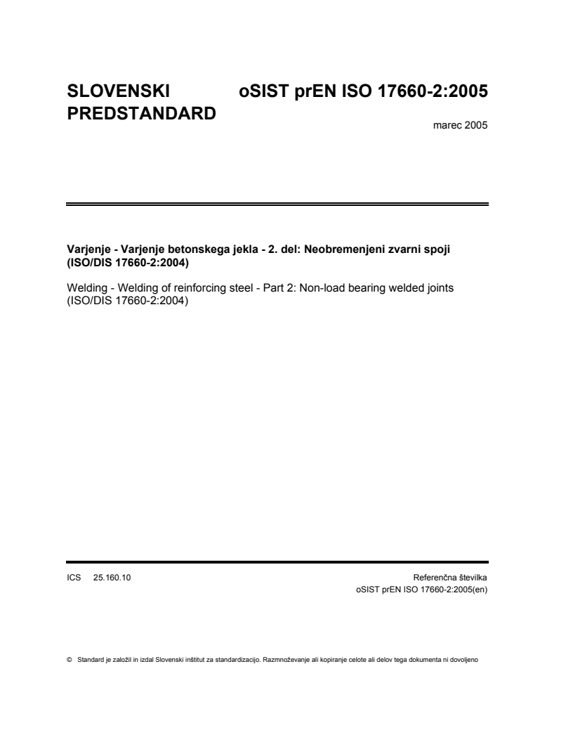 prEN ISO 17660-2:2005