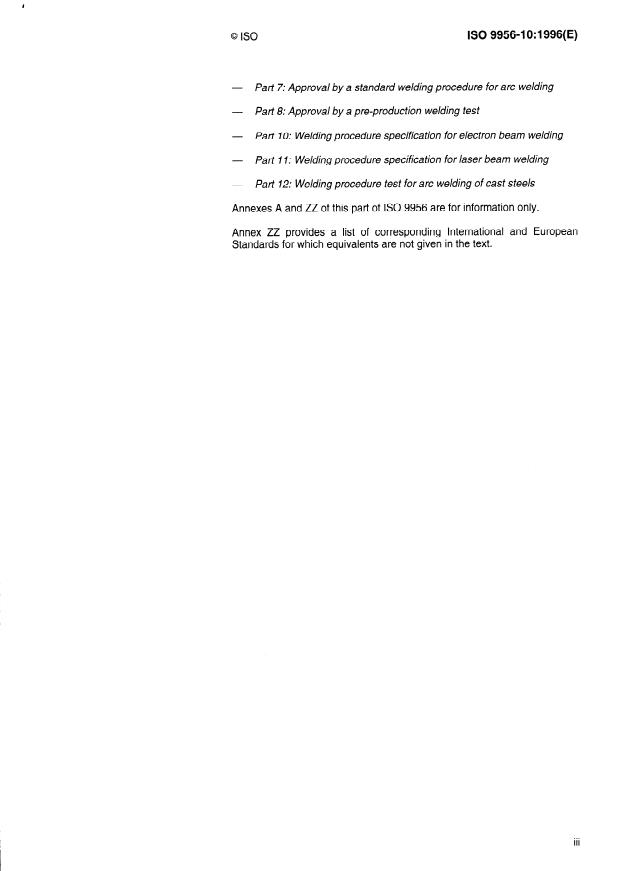 ISO 9956-10:1996 - Specification and approval of welding procedures for metallic materials