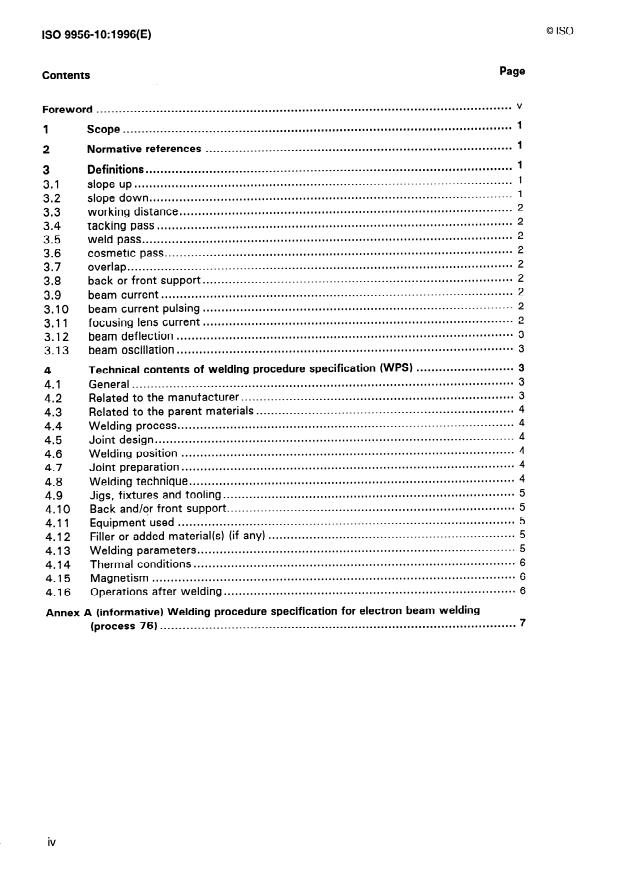ISO 9956-10:1996 ISO 9956-10:1996 - Specification and approval of welding procedures for metallic materials - Page 4 preview