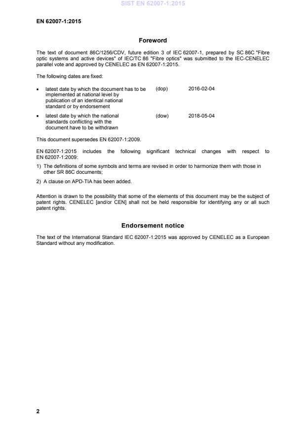 SIST EN 62007-1:2015 SIST EN 62007-1:2015 - Page 4 preview