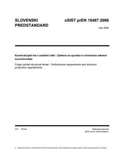 oSIST prEN 15497:2006 - Page 1 preview