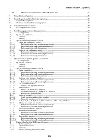 SIST EN 300 386 V1.4.1:2008 ETSI EN 300 386 V1.4.1 (2008-04) - Electromagnetic compatibility and Radio spectrum Matters (ERM); Telecommunication network equipment; ElectroMagnetic Compatibility (EMC) requirements - Page 4 preview