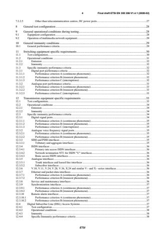 SIST EN 300 386 V1.4.1:2008 ETSI EN 300 386 V1.4.1 (2008-02) - Electromagnetic compatibility and Radio spectrum Matters (ERM); Telecommunication network equipment; ElectroMagnetic Compatibility (EMC) requirements - Page 4 preview