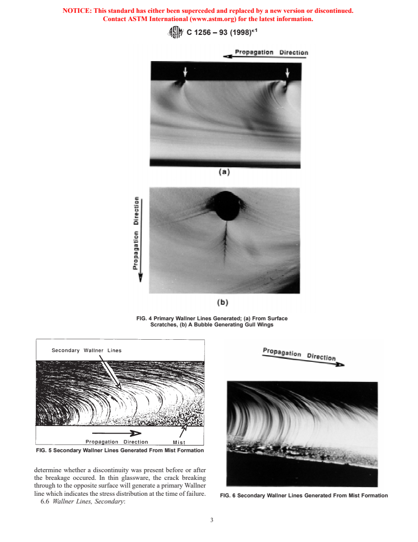 ASTM C1256-93(1998)e1 - Standard Practice for Interpreting Glass Fracture Surface Features