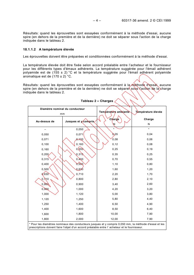 IEC 60317-36:1992/AMD2:1999 IEC 60317-36:1992/AMD2:1999 - Amendment 2 - Specifications for particular types of winding wires - Part 36: Solderable polyesterimide enamelled round copper wire, class 180, with a bonding layer
Released:10/20/1999
Isbn:283184956X - Page 4 preview