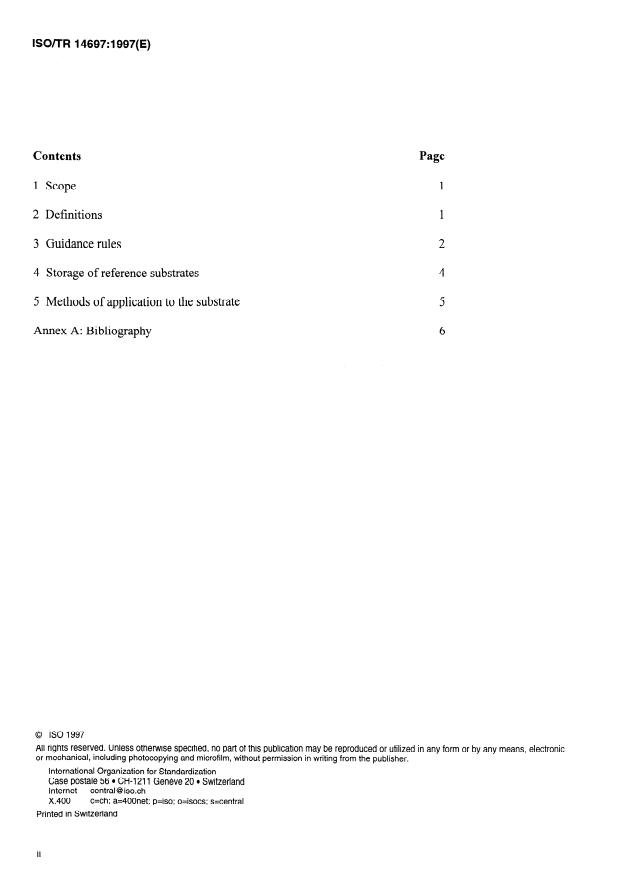 ISO/TR 14697:1997 ISO/TR 14697:1997 - Fire tests -- Guidance on the choice of substrates for building products - Page 2 preview