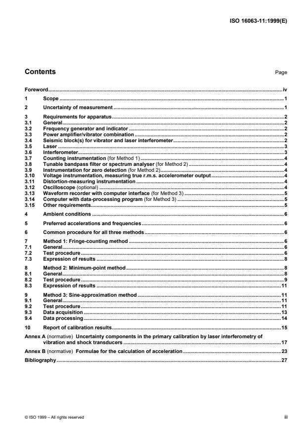 ISO 16063-11:1999 - Methods for the calibration of vibration and shock transducers
