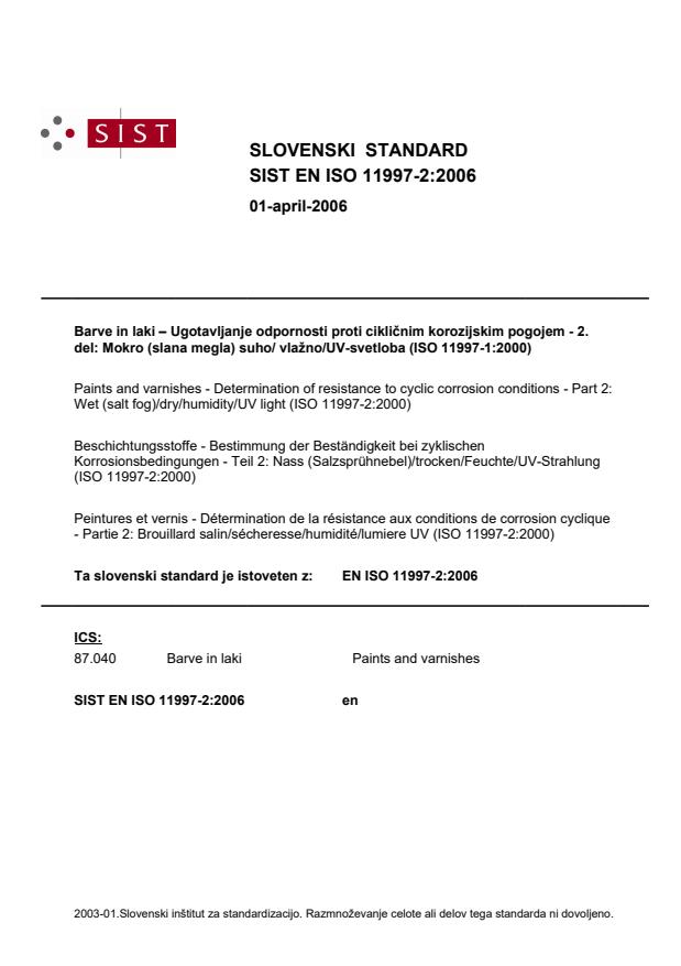 EN ISO 11997-2:2006