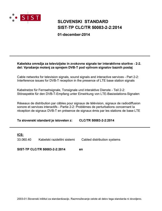 SIST-TP CLC/TR 50083-2-2:2014 - BARVE na PDF-strani 10,13,14,19
