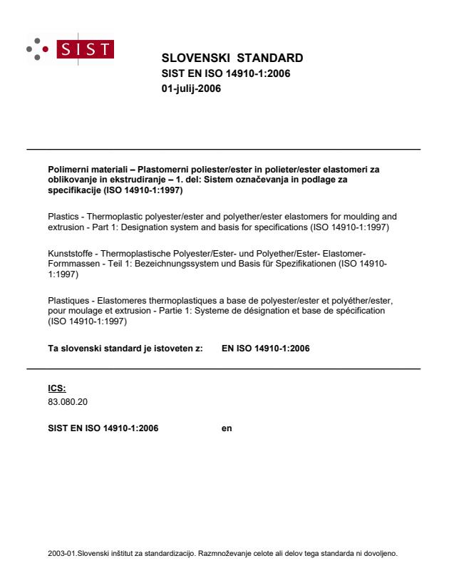 EN ISO 14910-1:2006